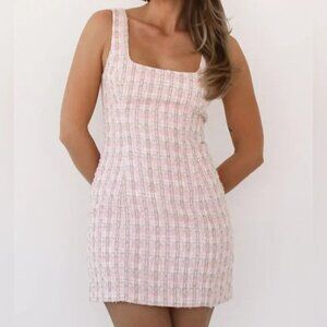 Twiggy Mini Dress | Pink Shimmer Tweed | NEW WITH TAGS